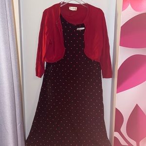 Plus Size Dress W/Matching Crop Sweater